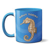 Seahorse Naut Today Blue Mug by Pithitude