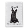 Spoiled Scottie Flour Sack Dish Towel