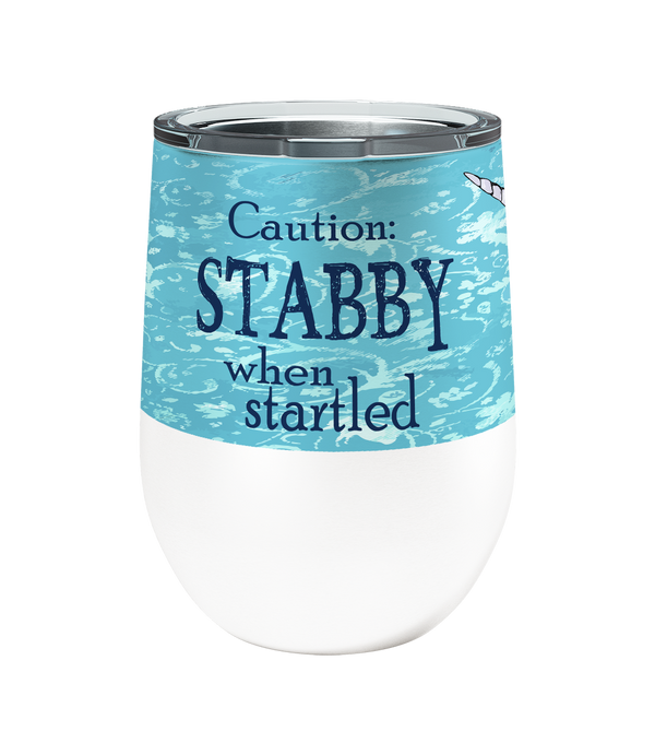 Stabby Narwhal 12oz Stemless Insulated Stainless Steel Tumbler