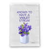 Violet Streak Flour Sack Dish Towel