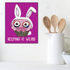 Weird Cupcake 8x10 Wood Block Print