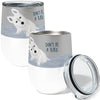 Westie Turd 12oz Insulated Stainless Steel Tumbler with Clear Lid