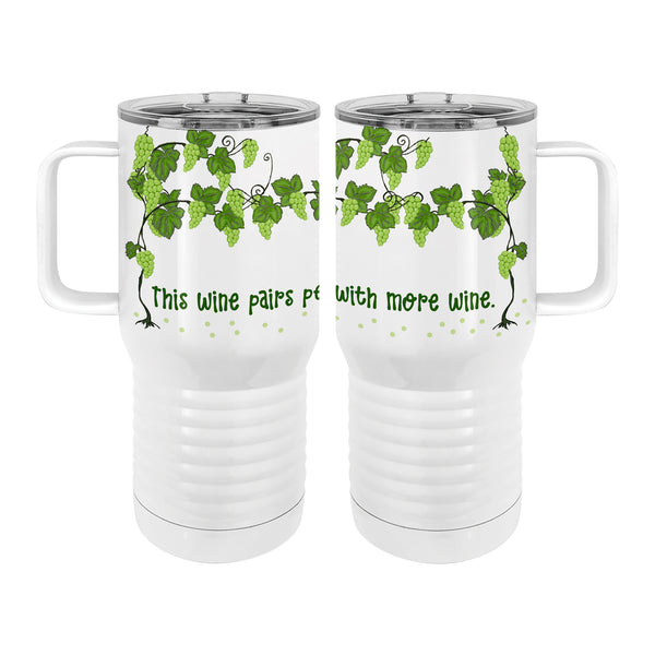 Wine Pairs 20oz Tall Insulated Stainless Steel Tumbler with Slider Lid