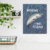 Wishing Fishing 8x10 Wood Block Print
