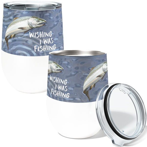 Wishing Fishing 12oz Stemless Insulated Stainless Steel Tumbler
