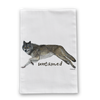 Wolf Untamed Flour Sack Dish Towel